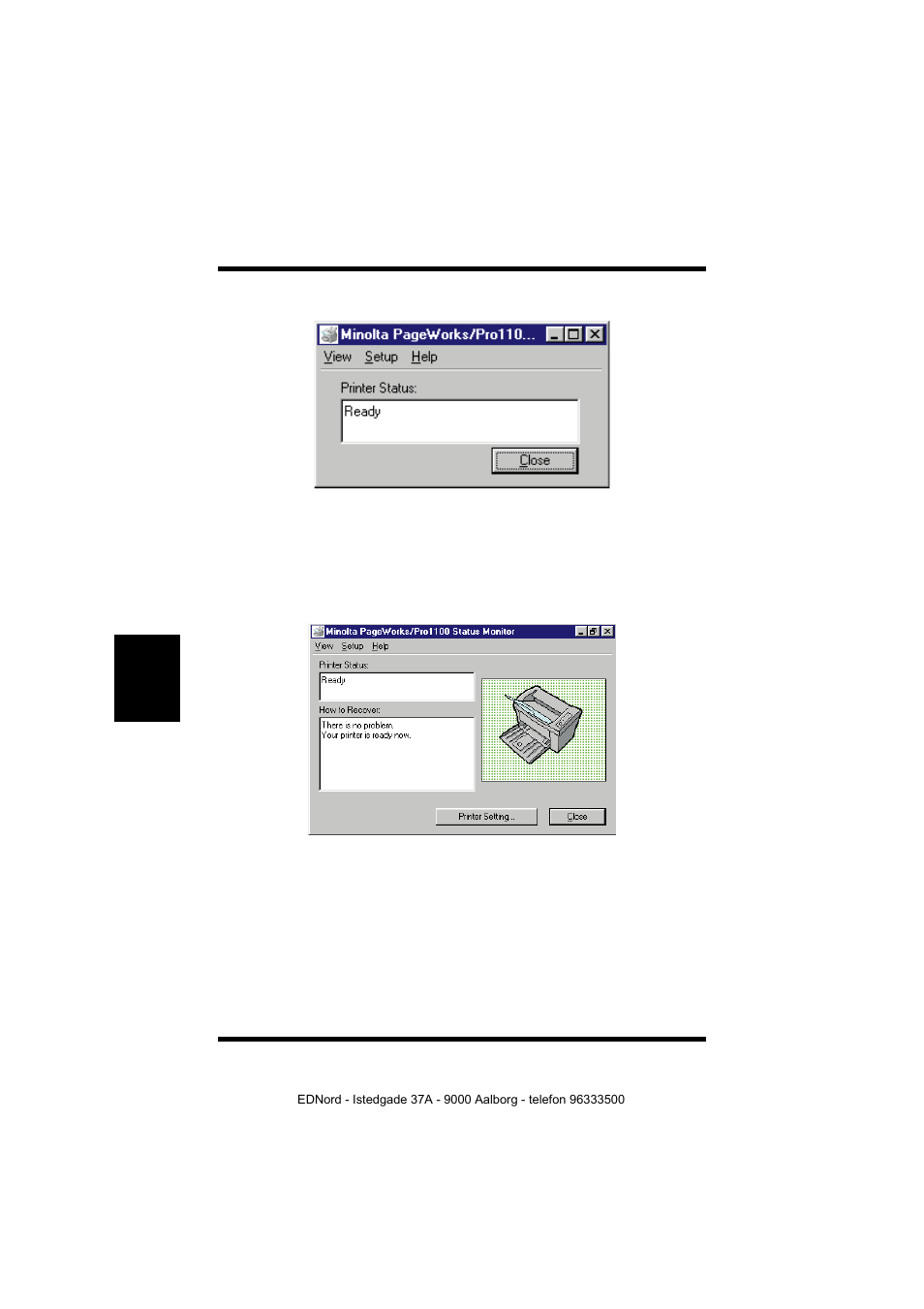 Using the status monitor, Using the status monitor -4 | Minolta PagePro 1100 User Manual | Page 142 / 219