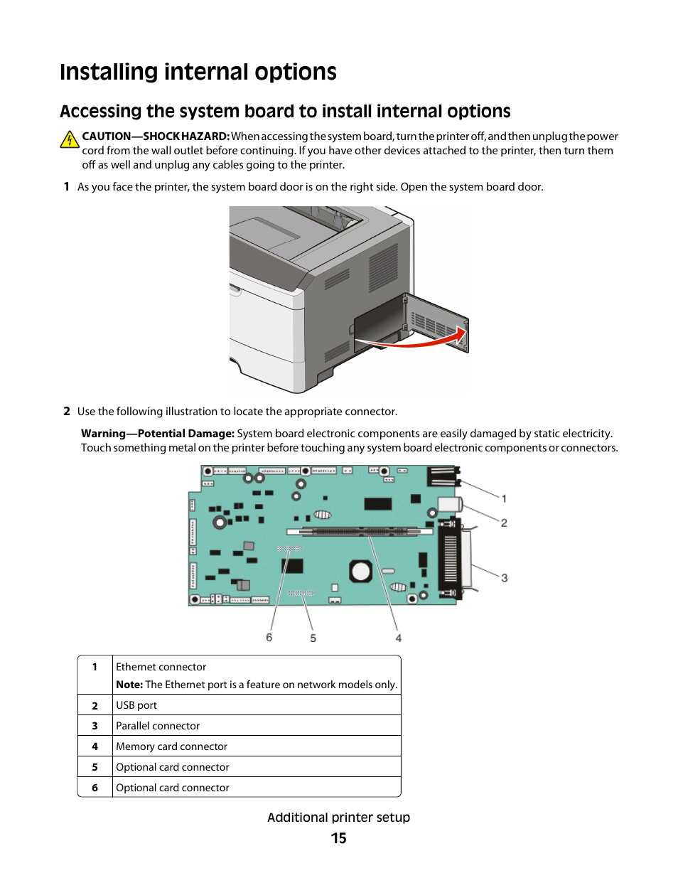 Installing internal options | Minolta E260 User Manual | Page 15 / 156