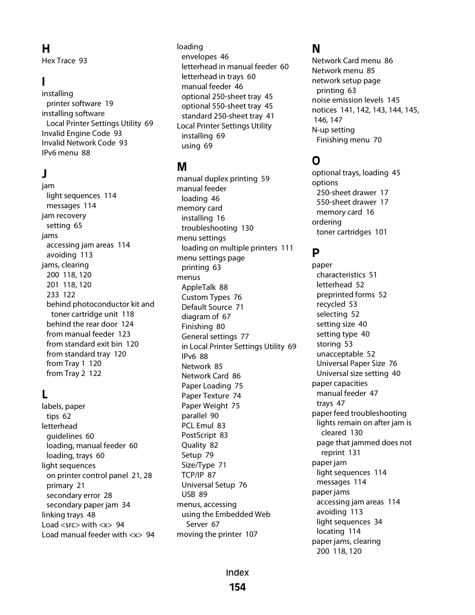 Minolta E260 User Manual | Page 154 / 156