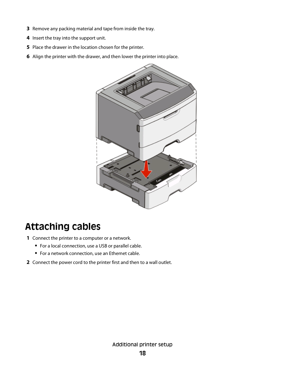 Attaching cables | Minolta E260 User Manual | Page 18 / 156
