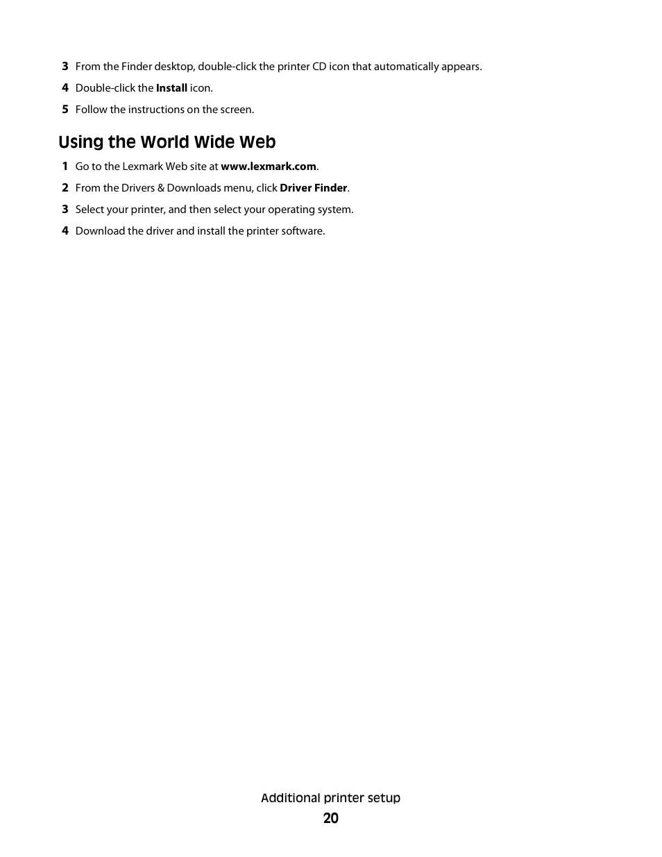 Using the world wide web | Minolta E260 User Manual | Page 20 / 156