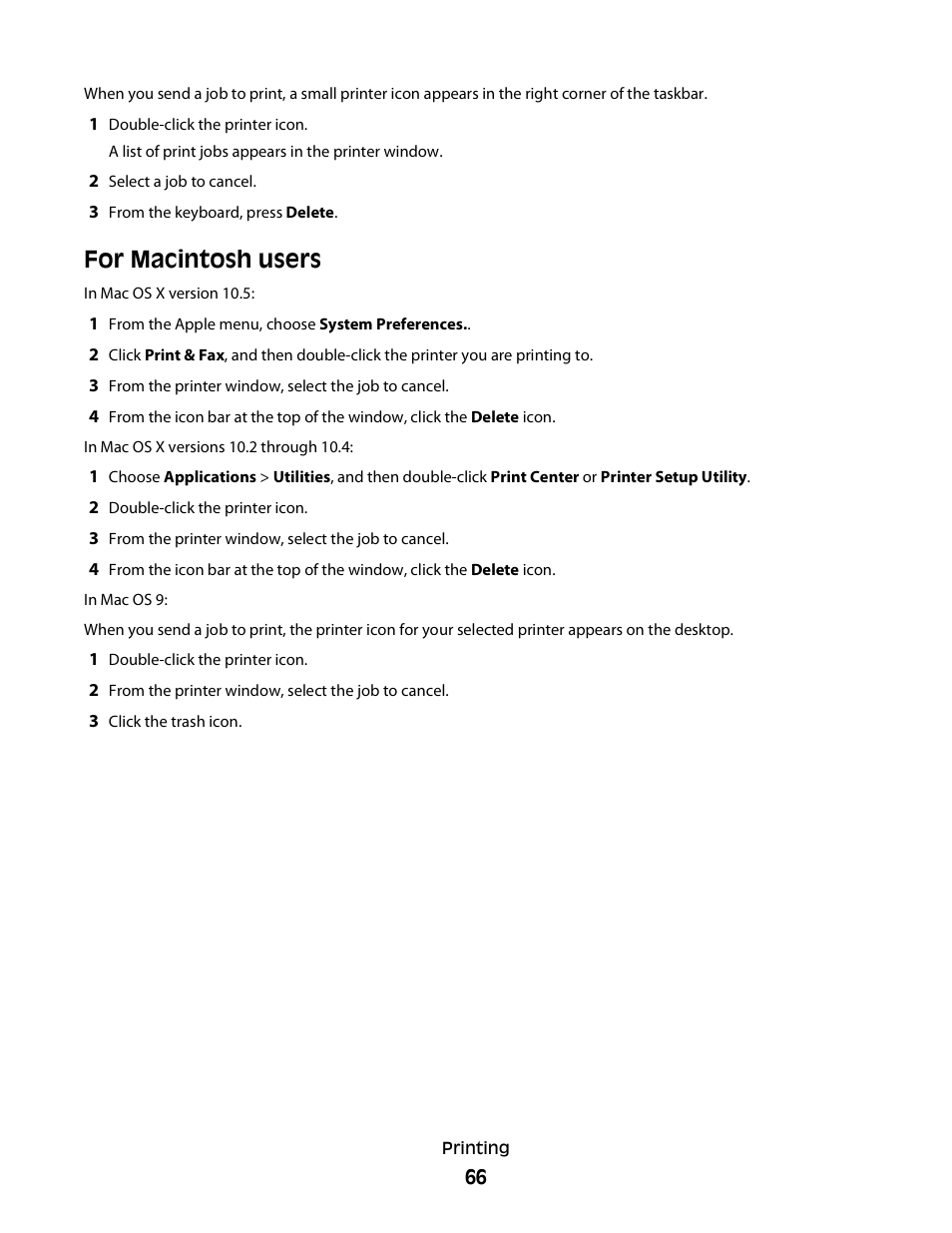 For macintosh users | Minolta E260 User Manual | Page 66 / 156