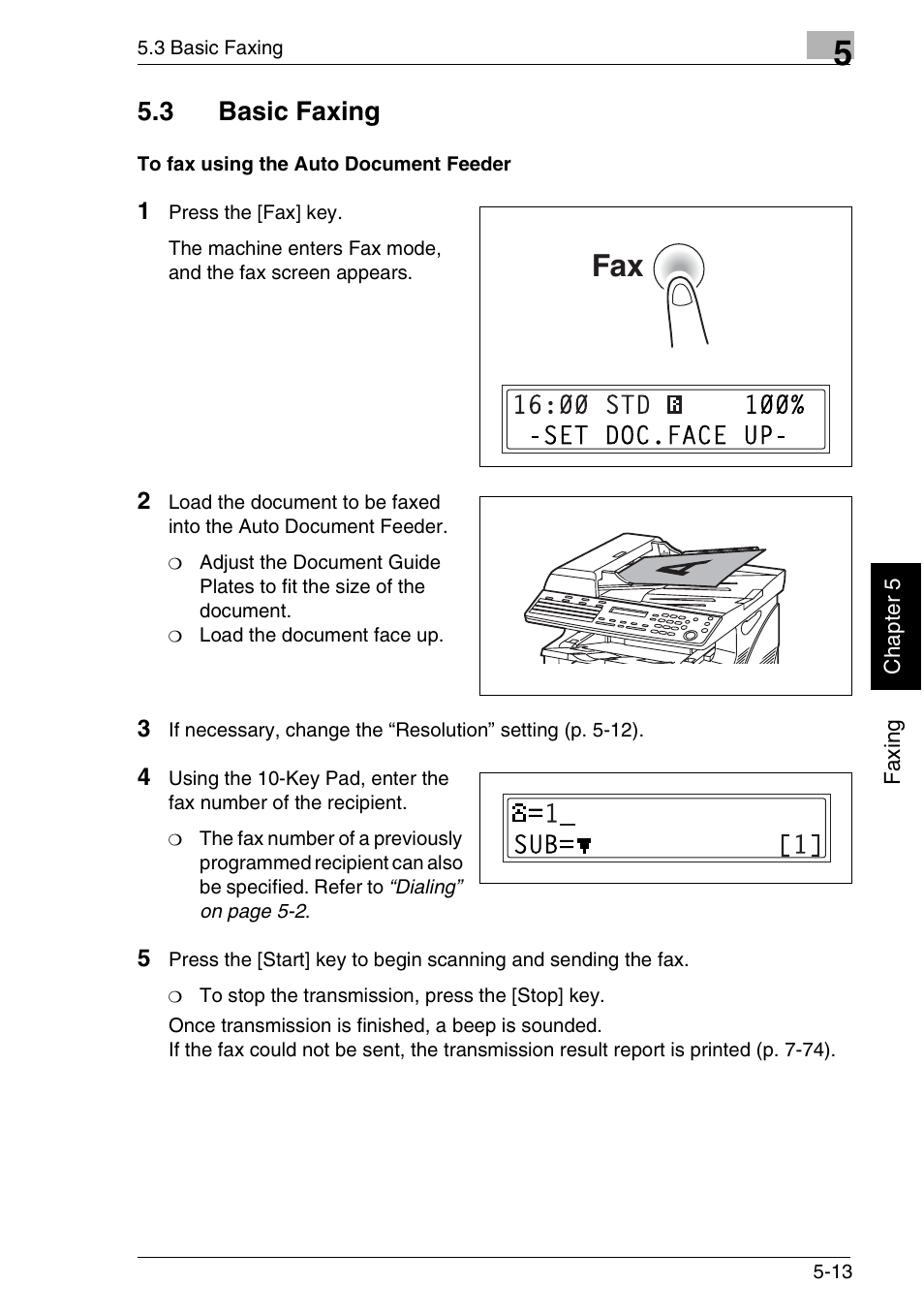 3 basic faxing | Minolta FAX2900 User Manual | Page 106 / 342