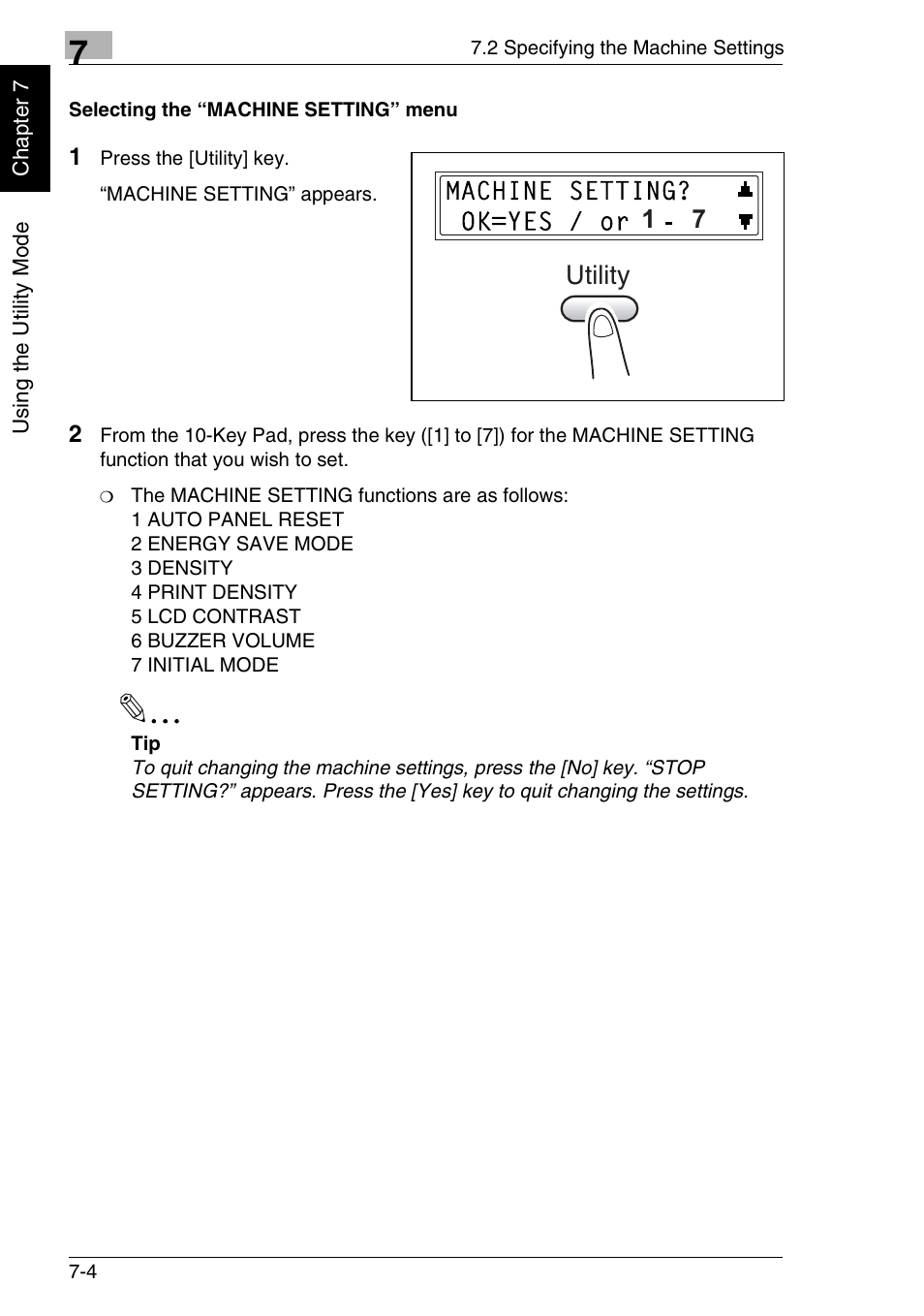 Utility | Minolta FAX2900 User Manual | Page 141 / 342