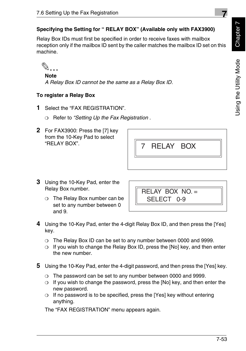 7 relay box | Minolta FAX2900 User Manual | Page 190 / 342