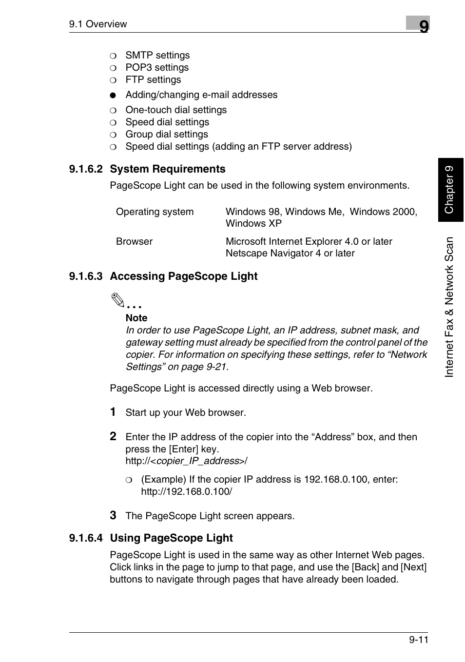 2 system requirements | Minolta FAX2900 User Manual | Page 258 / 342