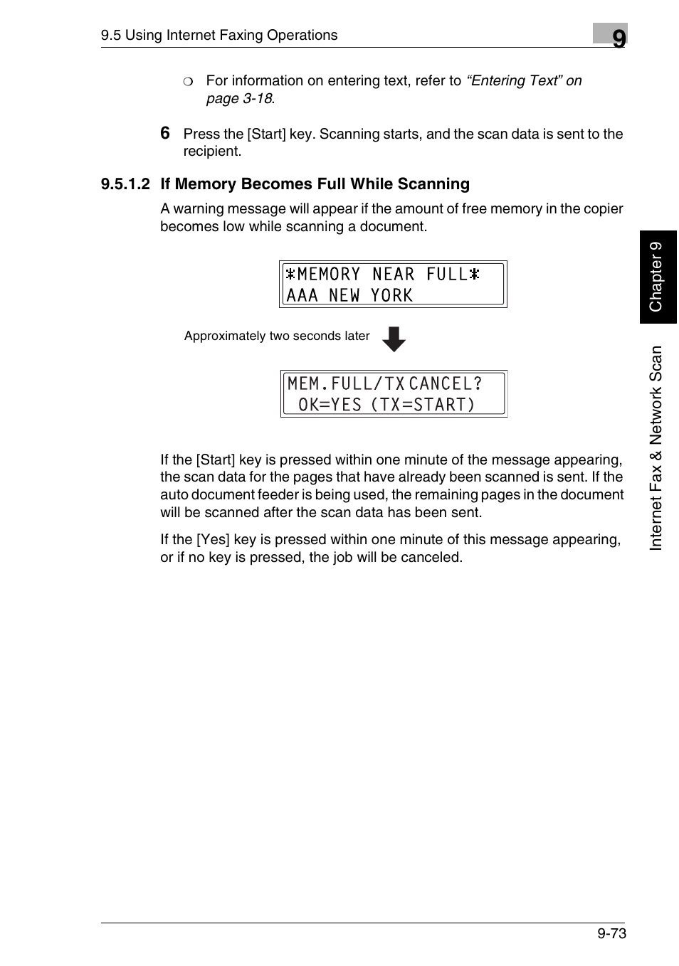 2 if memory becomes full while scanning | Minolta FAX2900 User Manual | Page 320 / 342