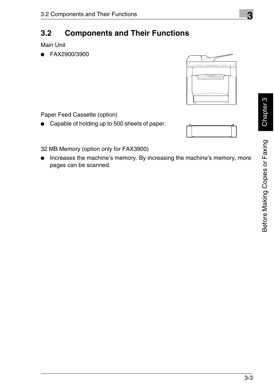 2 components and their functions | Minolta FAX2900 User Manual | Page 42 / 342