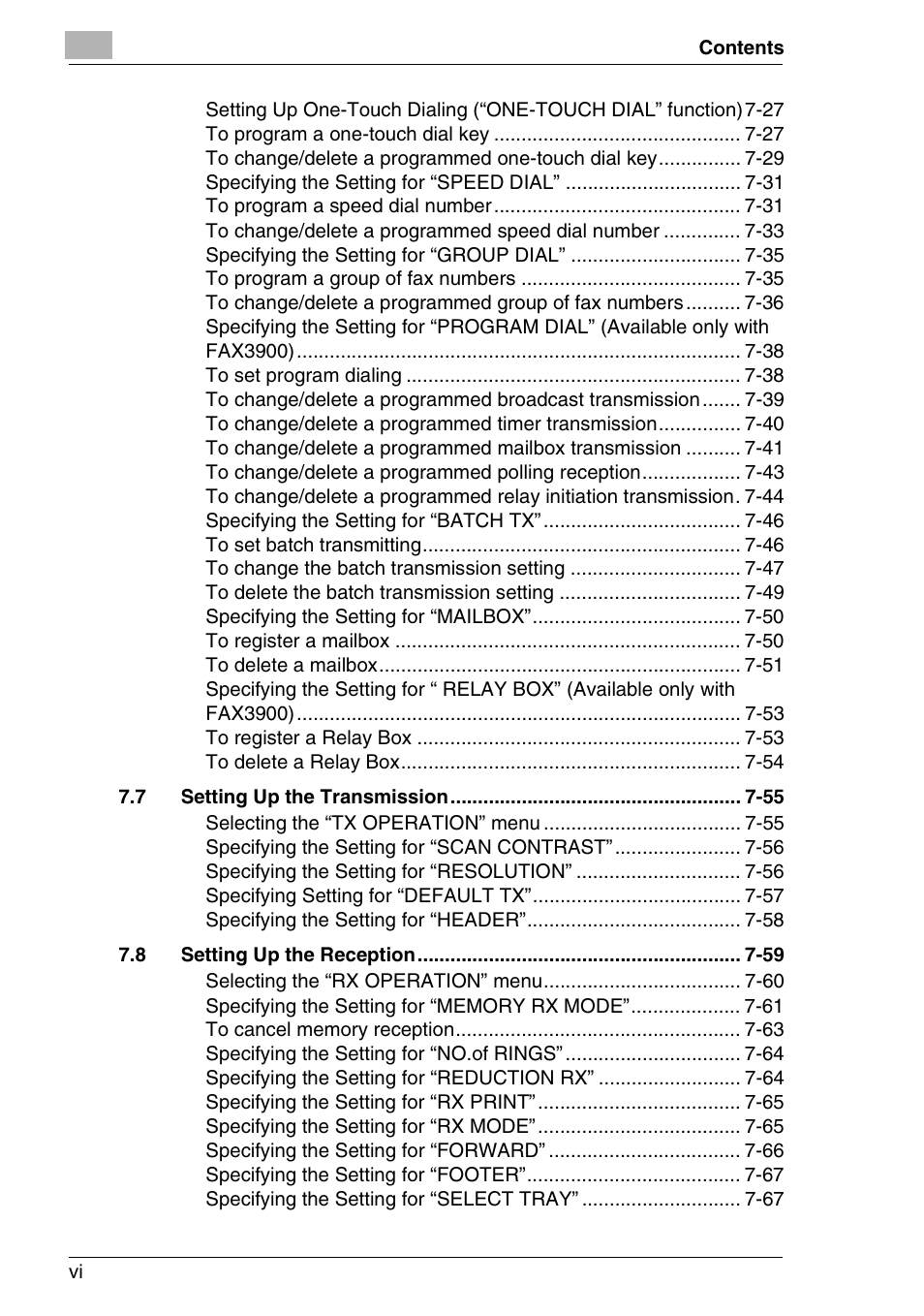 Minolta FAX2900 User Manual | Page 7 / 342