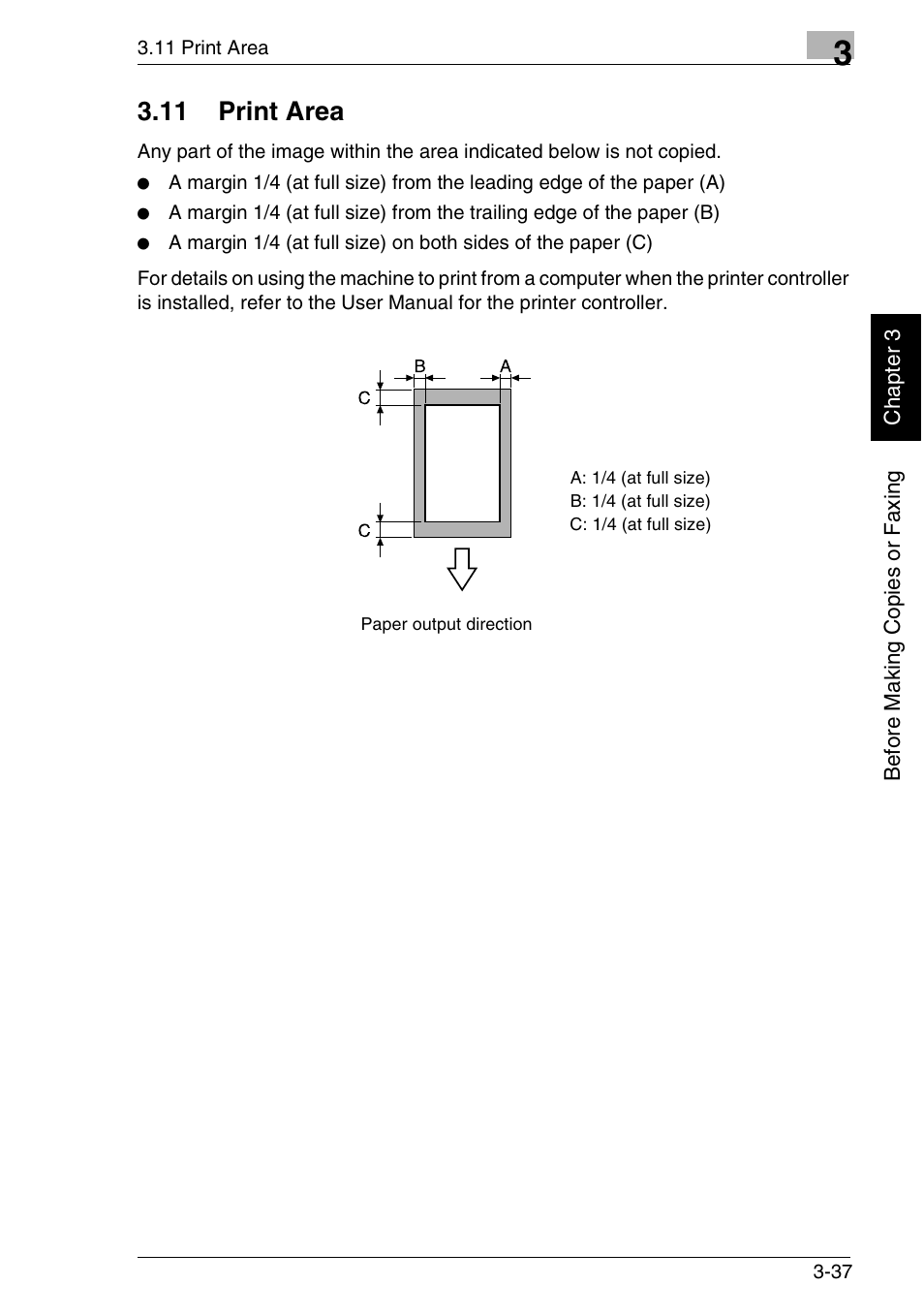 11 print area | Minolta FAX2900 User Manual | Page 76 / 342