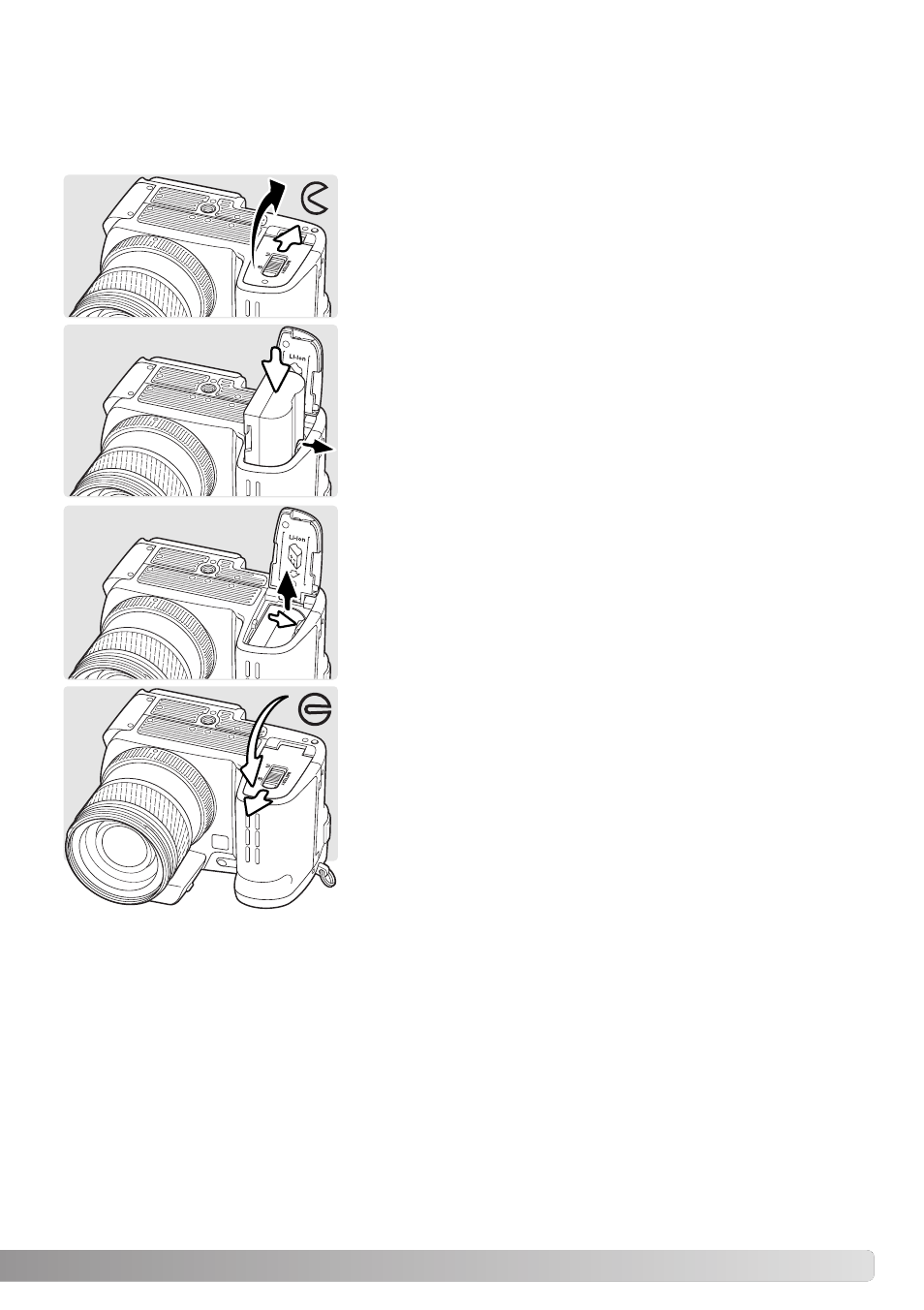 Installing and changing the battery | Minolta Dimage A1 User Manual | Page 23 / 172