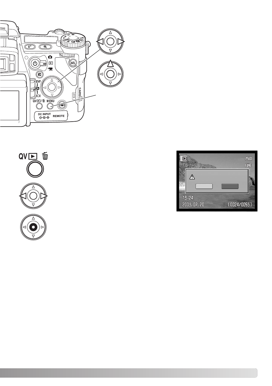 Viewing images and histogram, Deleting single images | Minolta Dimage A1 User Manual | Page 41 / 172