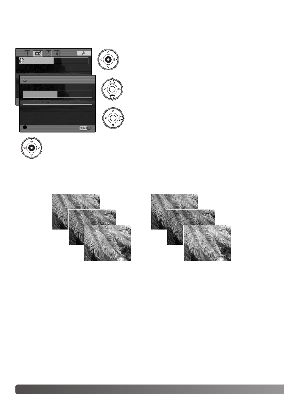 Interval setup bracketing setup, Interval setup, Bracketing setup | Minolta Dimage A1 User Manual | Page 96 / 172