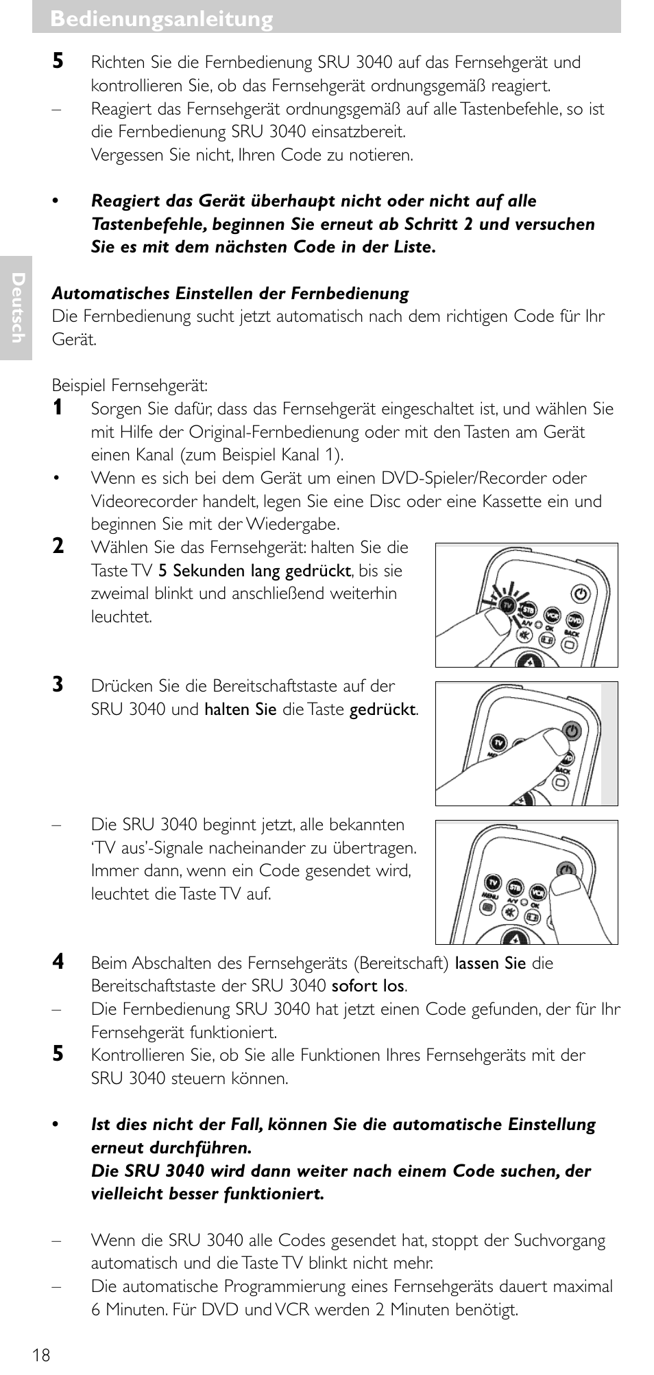 Bedienungsanleitung | Minolta SRU 3040/10 User Manual | Page 17 / 119