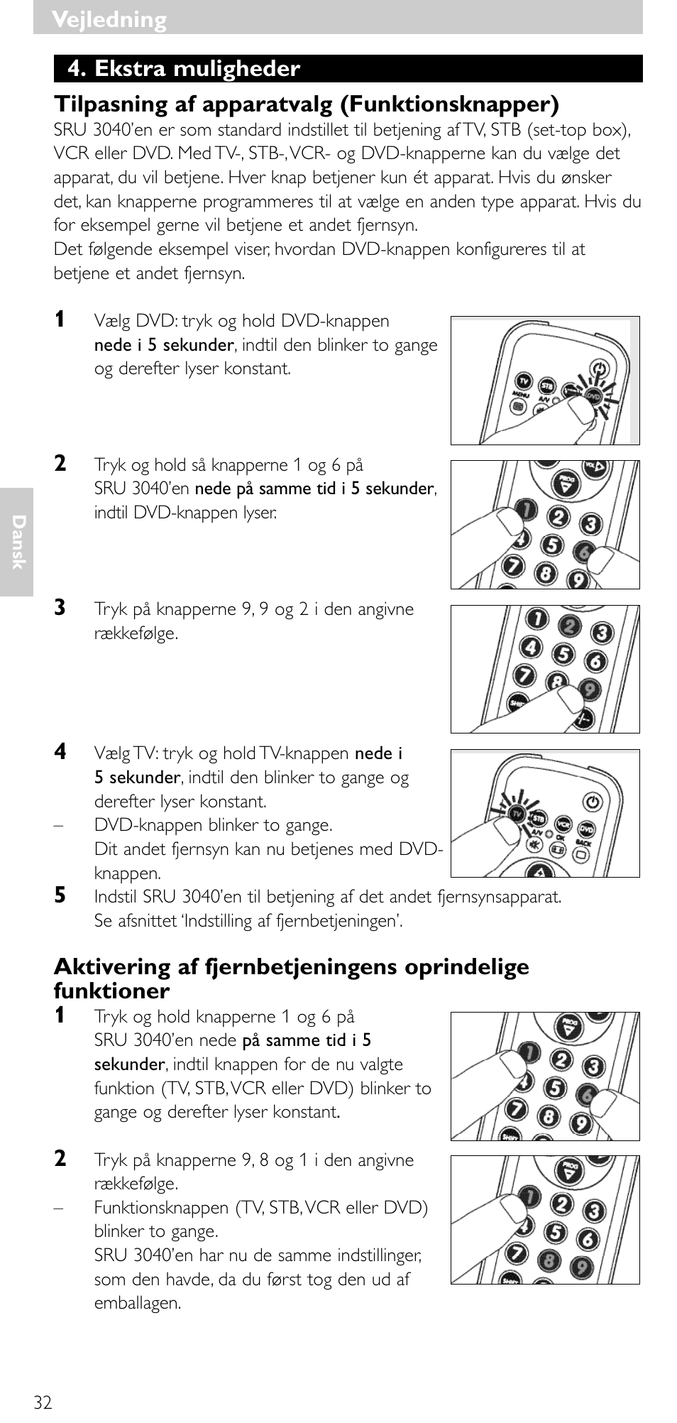 Vejledning | Minolta SRU 3040/10 User Manual | Page 31 / 119