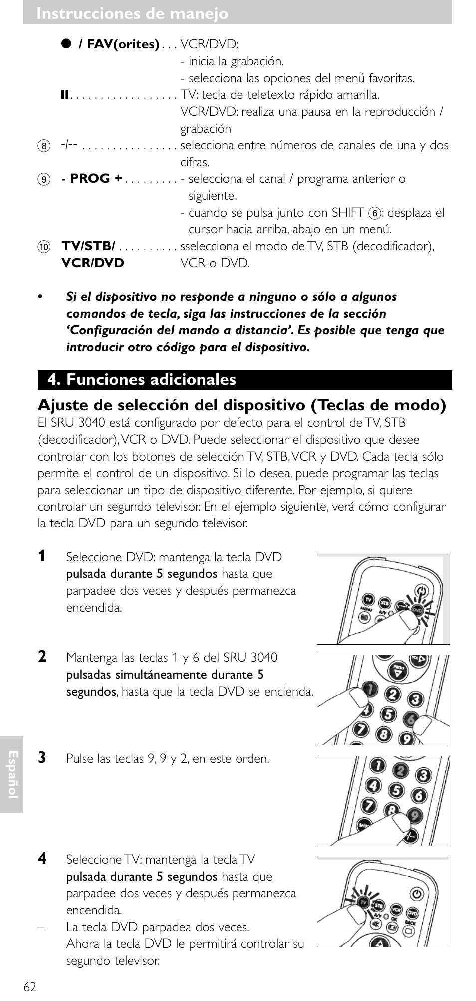 Instrucciones de manejo | Minolta SRU 3040/10 User Manual | Page 61 / 119