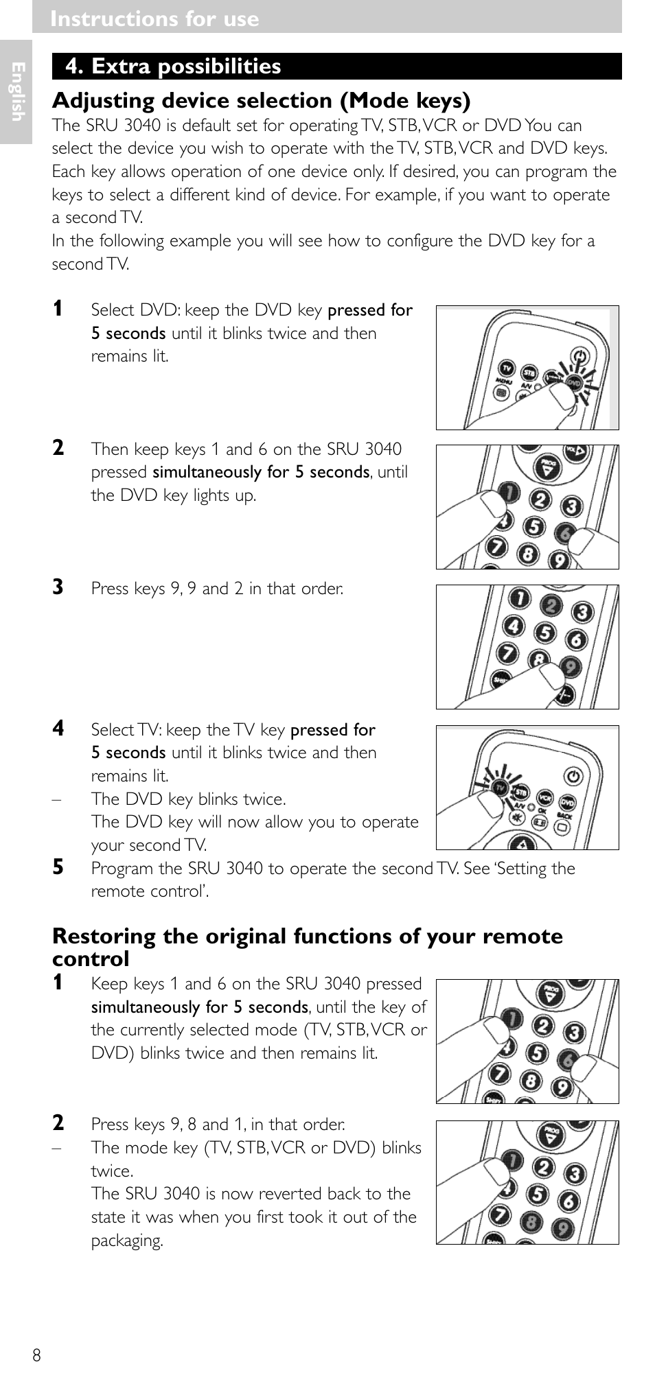 Instructions for use | Minolta SRU 3040/10 User Manual | Page 7 / 119