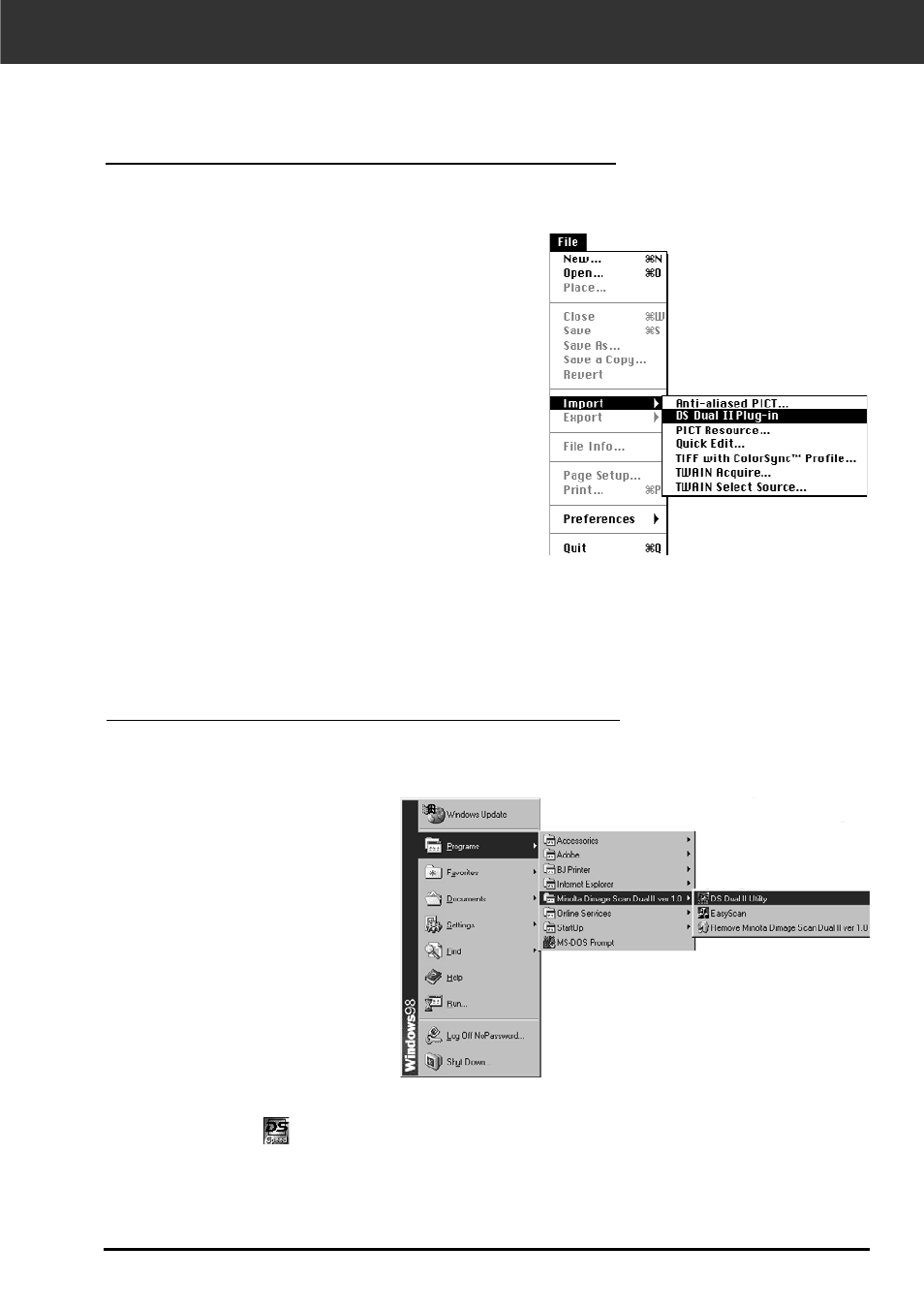 Launching the plug-in – macintosh | Minolta DIMAGE SCAN DUAL II AF-2820U User Manual | Page 37 / 109