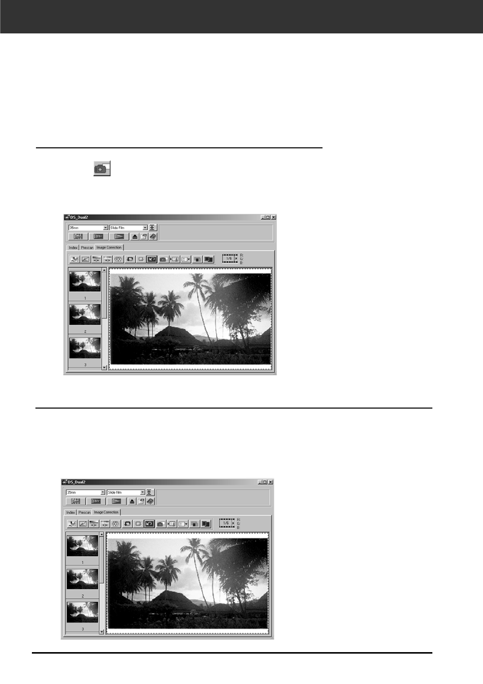 Changing the amount of correction step reset, Snapshot | Minolta DIMAGE SCAN DUAL II AF-2820U User Manual | Page 78 / 109