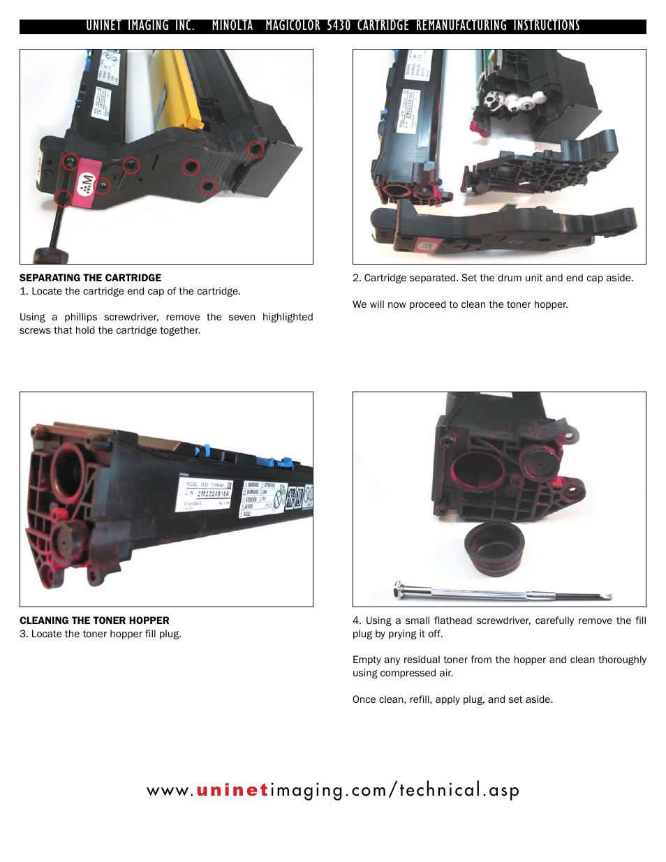 Uninet imaging inc. • minolta | Minolta 5450 User Manual | Page 3 / 13
