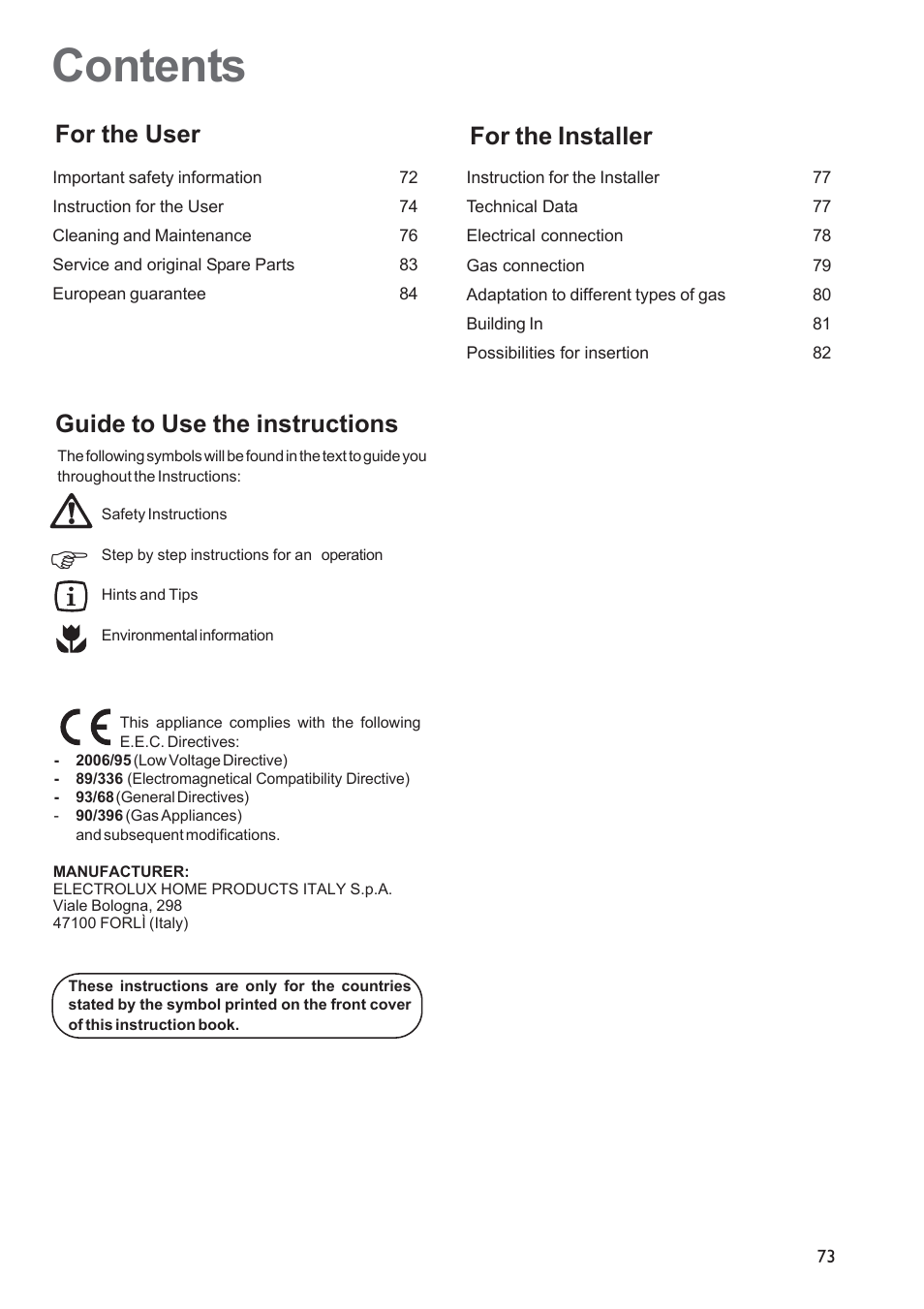 Electrolux EHG30235 x User Manual | Page 73 / 100