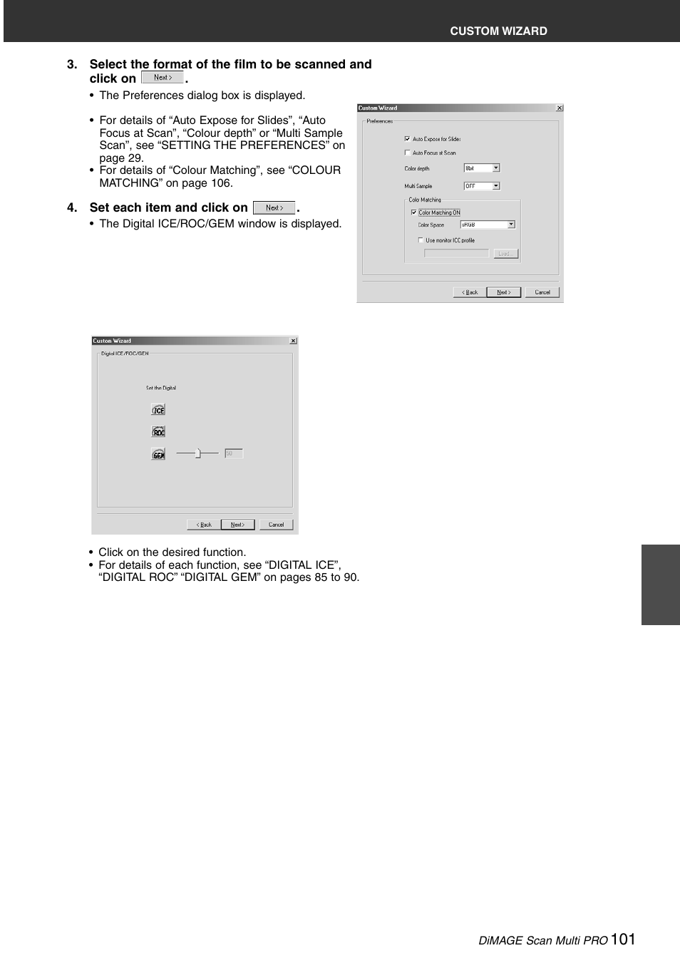 Minolta DiMAGE Scan Multi PRO AF-5000 User Manual | Page 101 / 129