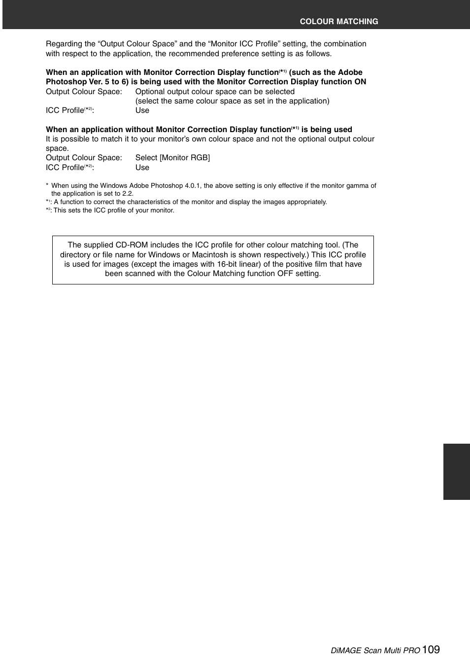 Minolta DiMAGE Scan Multi PRO AF-5000 User Manual | Page 109 / 129