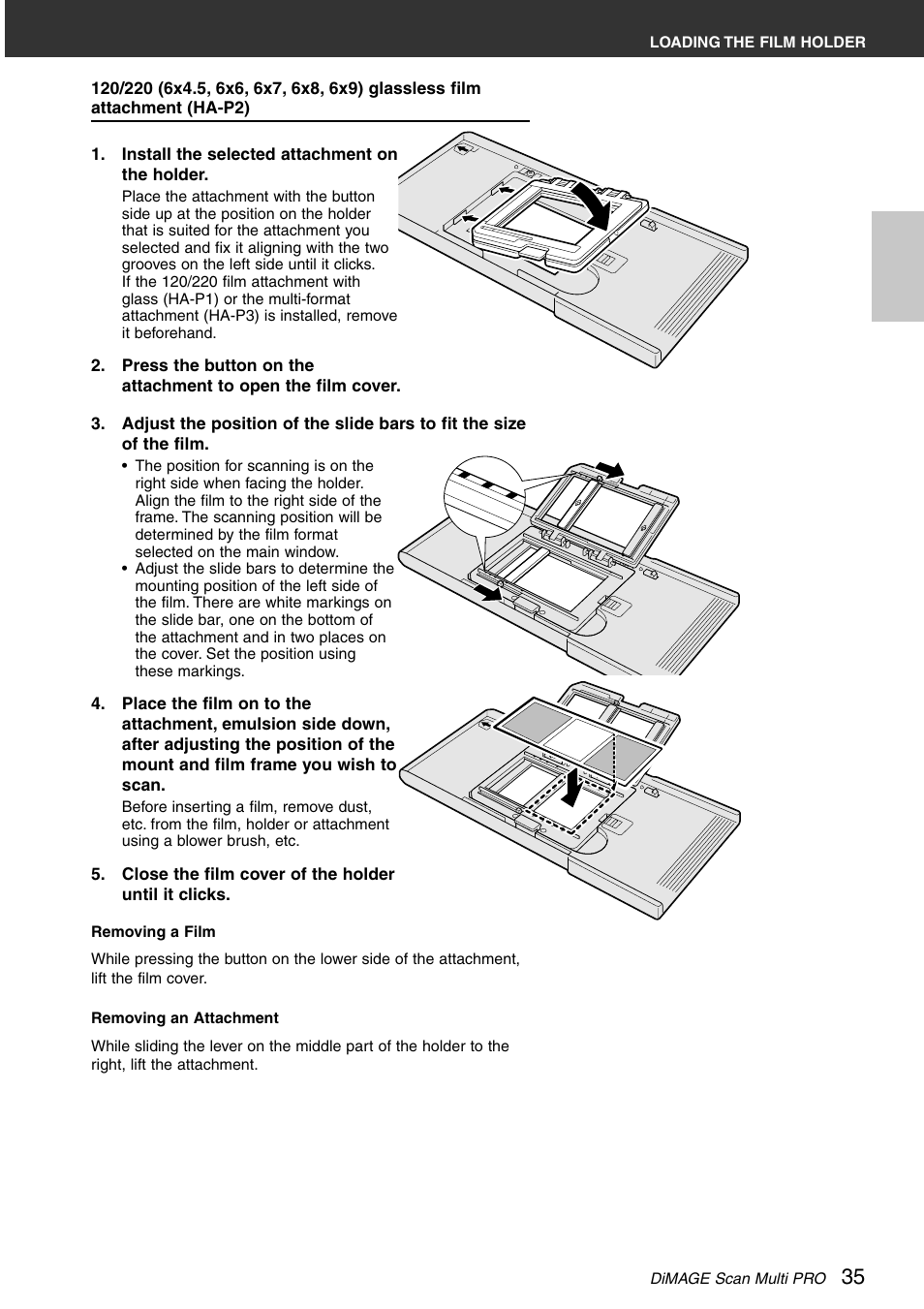 Minolta DiMAGE Scan Multi PRO AF-5000 User Manual | Page 35 / 129
