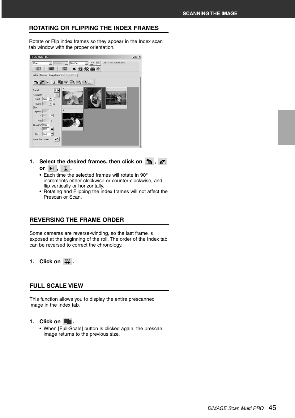 Minolta DiMAGE Scan Multi PRO AF-5000 User Manual | Page 45 / 129