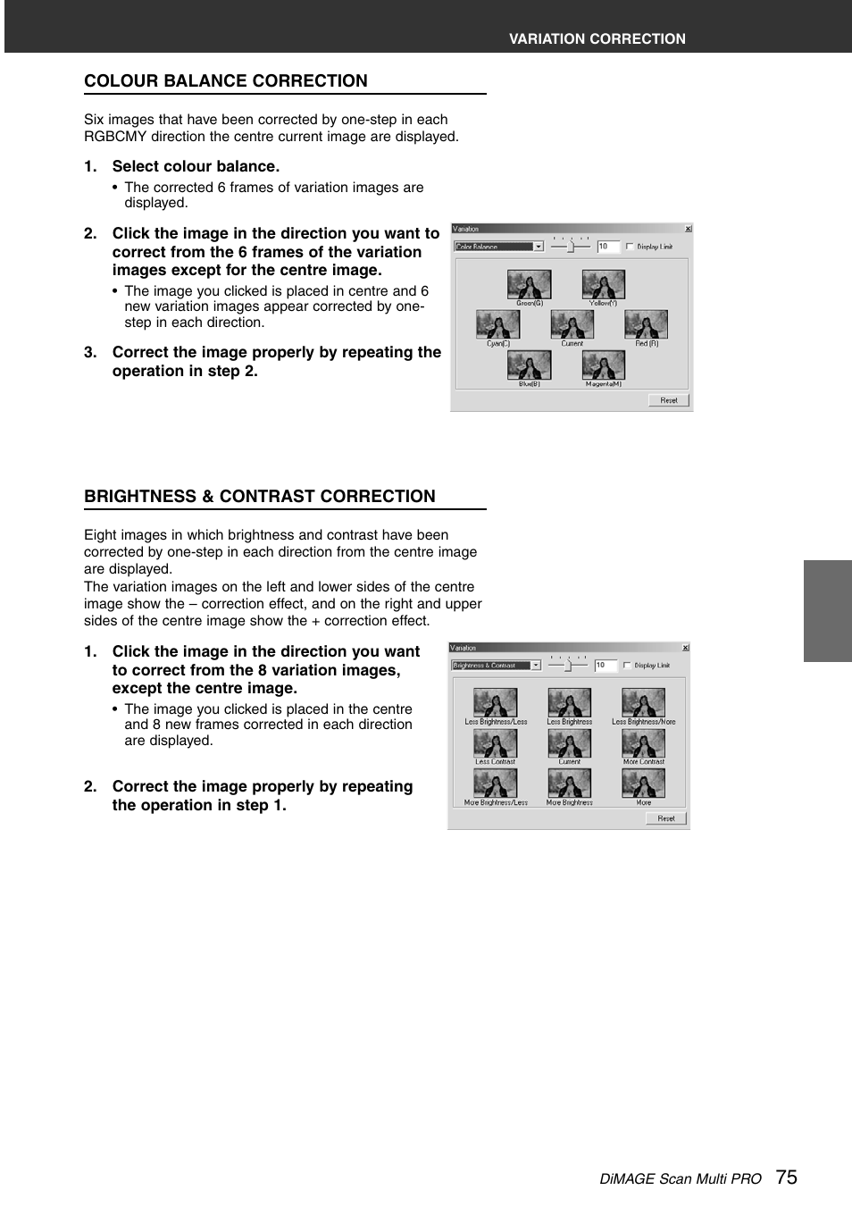 Minolta DiMAGE Scan Multi PRO AF-5000 User Manual | Page 75 / 129