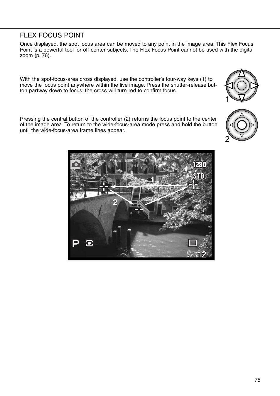 Flex focus point | Minolta Dimage 7i User Manual | Page 75 / 164