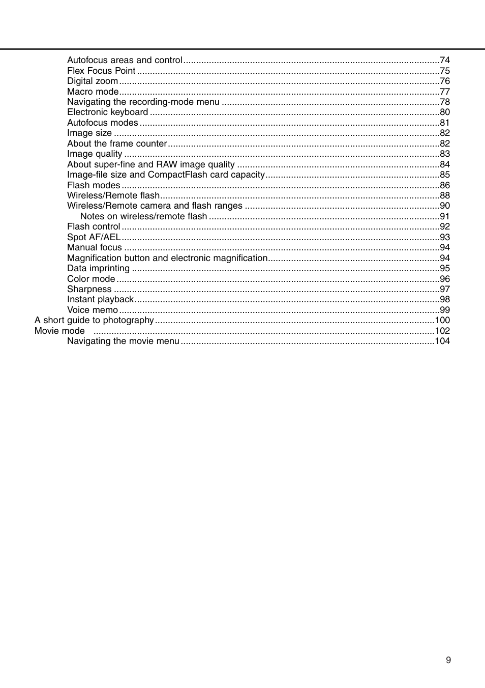 Minolta Dimage 7i User Manual | Page 9 / 164