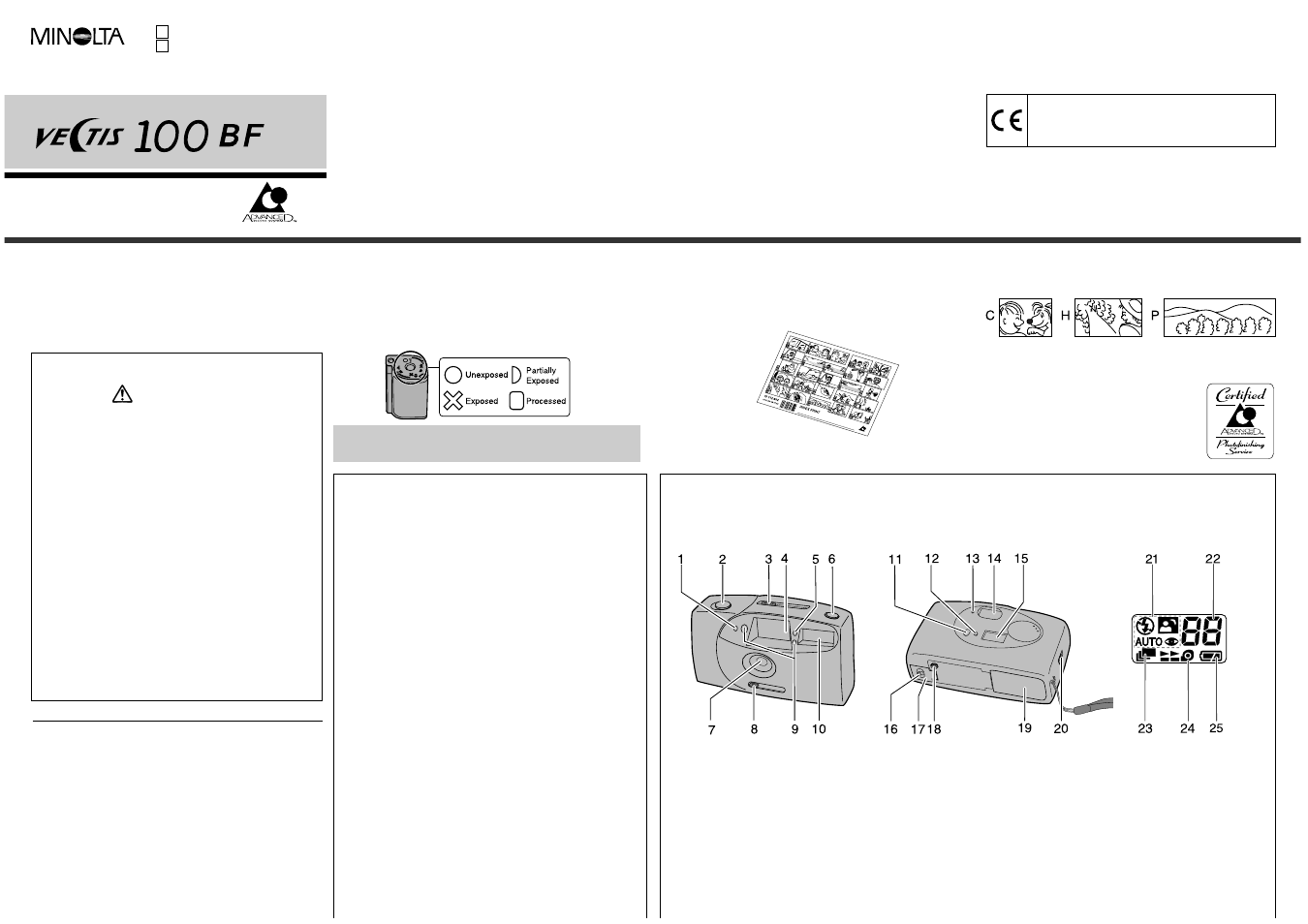 Minolta 100BF User Manual | 4 pages