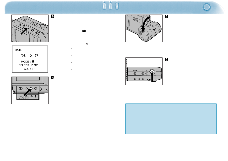 Standard lens position, Setting date/time standard lens position | Minolta Dimage V User Manual | Page 15 / 40