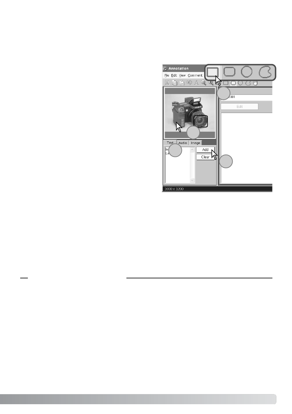 Adding text comments | Minolta DIMAGE XT ME-0308 User Manual | Page 17 / 28