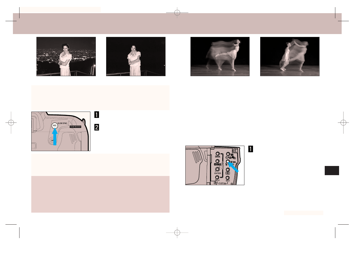 Rear-flash sync, Slow-shutter sync | Minolta 800si User Manual | Page 46 / 69