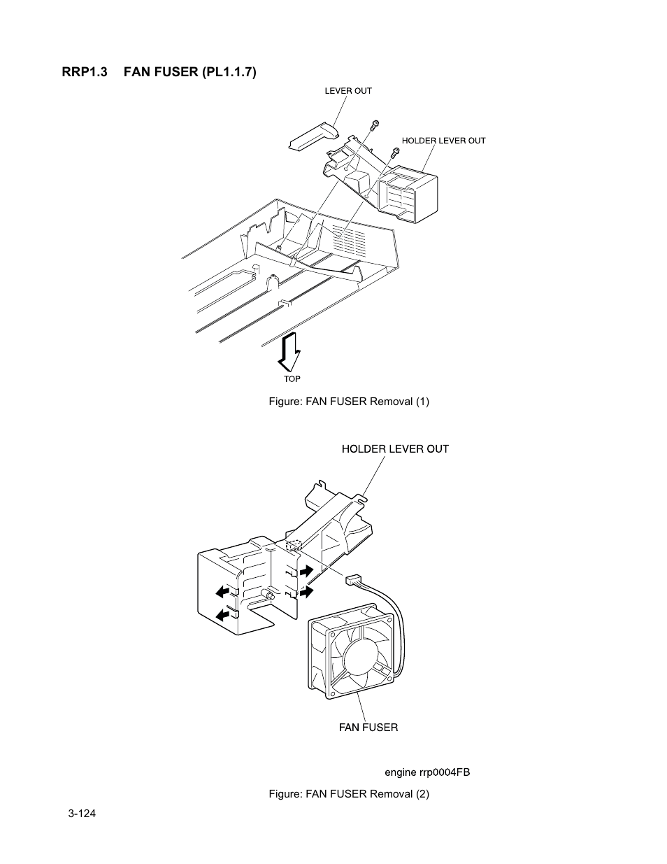 Rrp1.3 fan fuser (pl1.1.7), Rrp1.3 fan fuser (pl1.1.7) -126 | Minolta Magicolor 3100 Series User Manual | Page 126 / 424