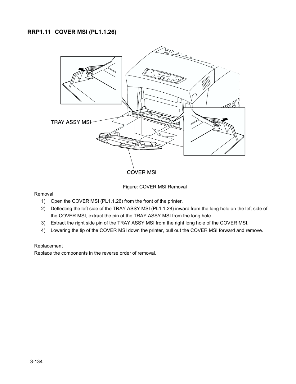 Rrp1.11 cover msi (pl1.1.26), Rrp1.11 cover msi (pl1.1.26) -136 | Minolta Magicolor 3100 Series User Manual | Page 136 / 424