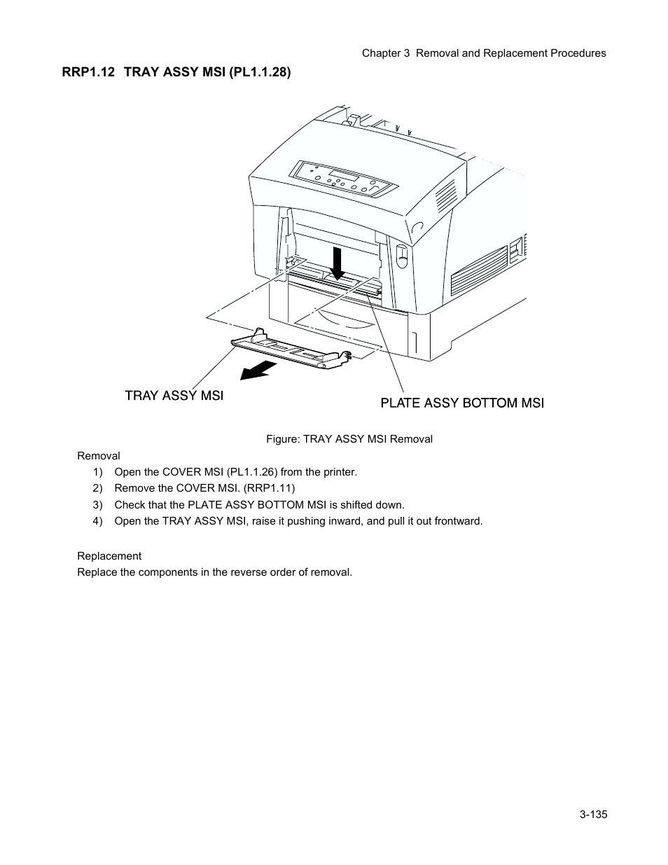 Rrp1.12 tray assy msi (pl1.1.28), Rrp1.12 tray assy msi (pl1.1.28) -137 | Minolta Magicolor 3100 Series User Manual | Page 137 / 424