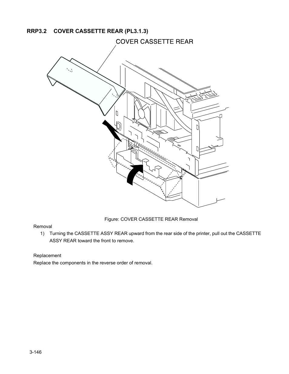 Rrp3.2 cover cassette rear (pl3.1.3), Rrp3.2 cover cassette rear (pl3.1.3) -148 | Minolta Magicolor 3100 Series User Manual | Page 148 / 424