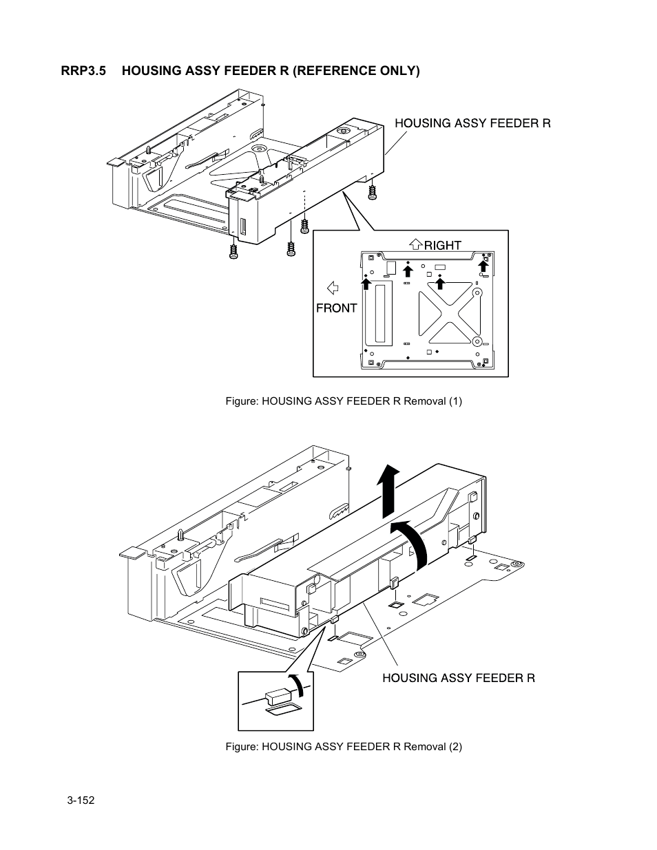 Rrp3.5 housing assy feeder r (reference only), Rrp3.5 housing assy feeder r (reference only) -154 | Minolta Magicolor 3100 Series User Manual | Page 154 / 424