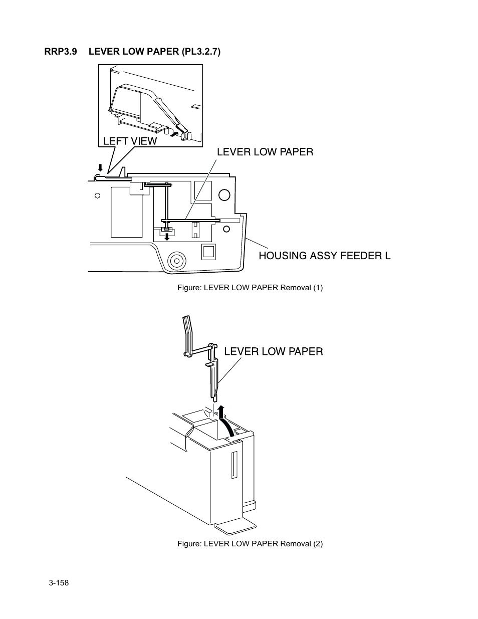 Rrp3.9 lever low paper (pl3.2.7), Rrp3.9 lever low paper (pl3.2.7) -160 | Minolta Magicolor 3100 Series User Manual | Page 160 / 424