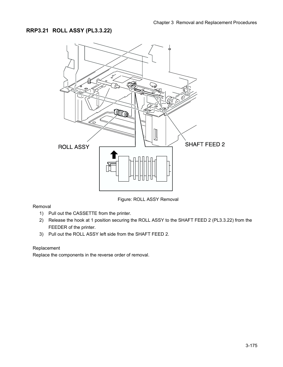 Rrp3.21 roll assy (pl3.3.22), Rrp3.21 roll assy (pl3.3.22) -177 | Minolta Magicolor 3100 Series User Manual | Page 177 / 424