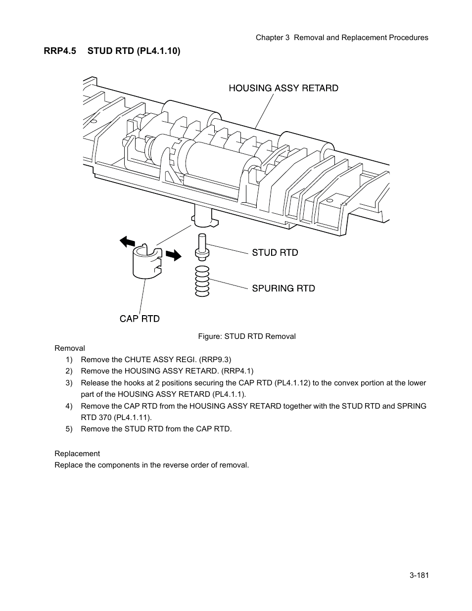 Rrp4.5 stud rtd (pl4.1.10), Rrp4.5 stud rtd (pl4.1.10) -183 | Minolta Magicolor 3100 Series User Manual | Page 183 / 424