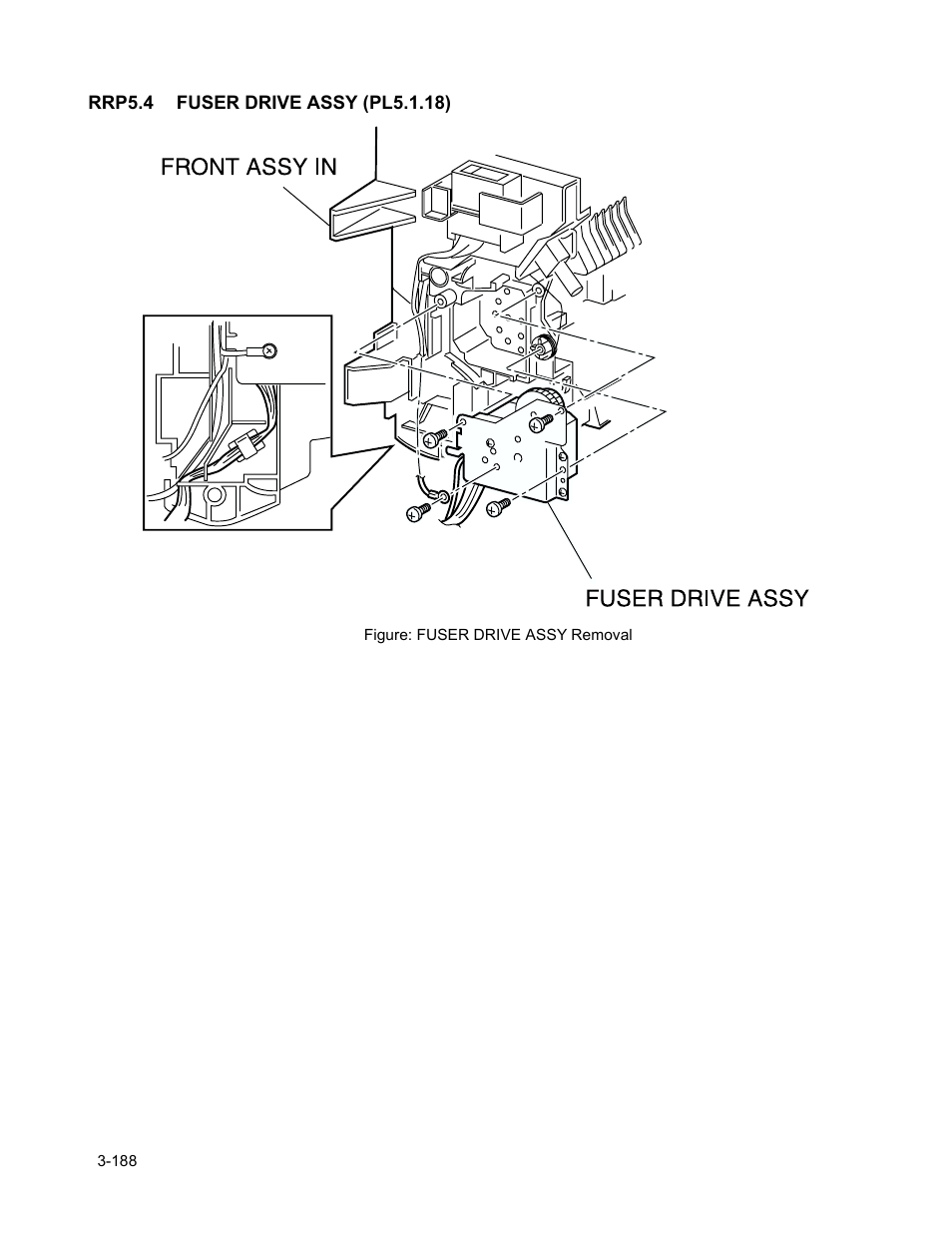 Rrp5.4 fuser drive assy (pl5.1.18), Rrp5.4 fuser drive assy (pl5.1.18) -190 | Minolta Magicolor 3100 Series User Manual | Page 190 / 424