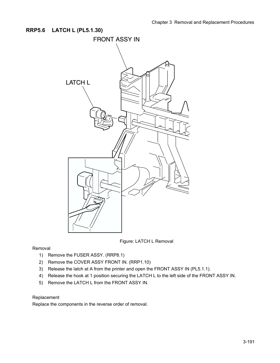 Rrp5.6 latch l (pl5.1.30), Rrp5.6 latch l (pl5.1.30) -193 | Minolta Magicolor 3100 Series User Manual | Page 193 / 424