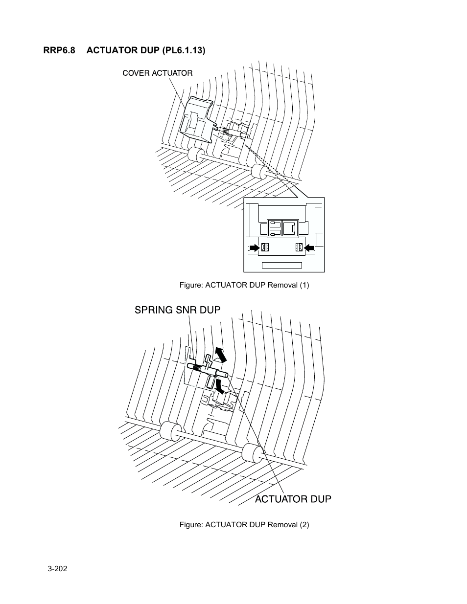 Rrp6.8 actuator dup (pl6.1.13), Rrp6.8 actuator dup (pl6.1.13) -204 | Minolta Magicolor 3100 Series User Manual | Page 204 / 424