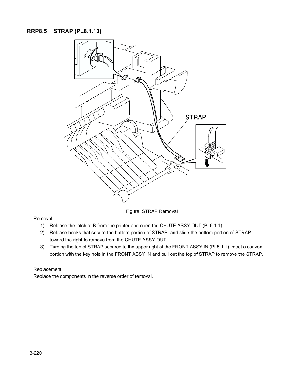 Rrp8.5 strap (pl8.1.13), Rrp8.5 strap (pl8.1.13) -222 | Minolta Magicolor 3100 Series User Manual | Page 222 / 424