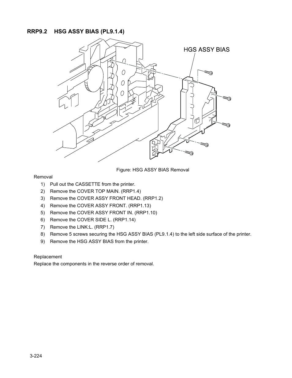Rrp9.2 hsg assy bias (pl9.1.4), Rrp9.2 hsg assy bias (pl9.1.4) -226 | Minolta Magicolor 3100 Series User Manual | Page 226 / 424