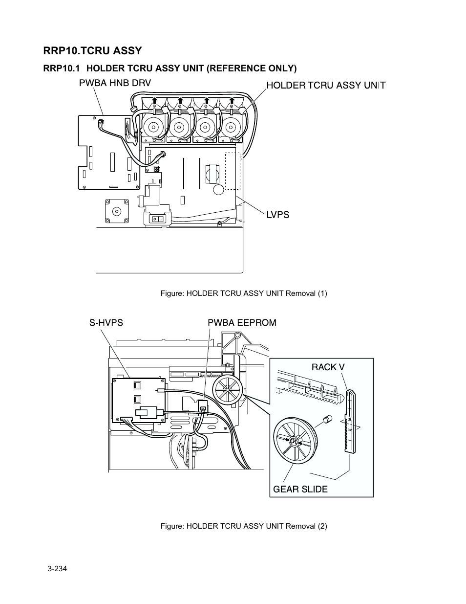 Rrp10. tcru assy, Rrp10.1 holder tcru assy unit (reference only), Rrp10. tcru assy -236 | Rrp10.tcru assy | Minolta Magicolor 3100 Series User Manual | Page 236 / 424